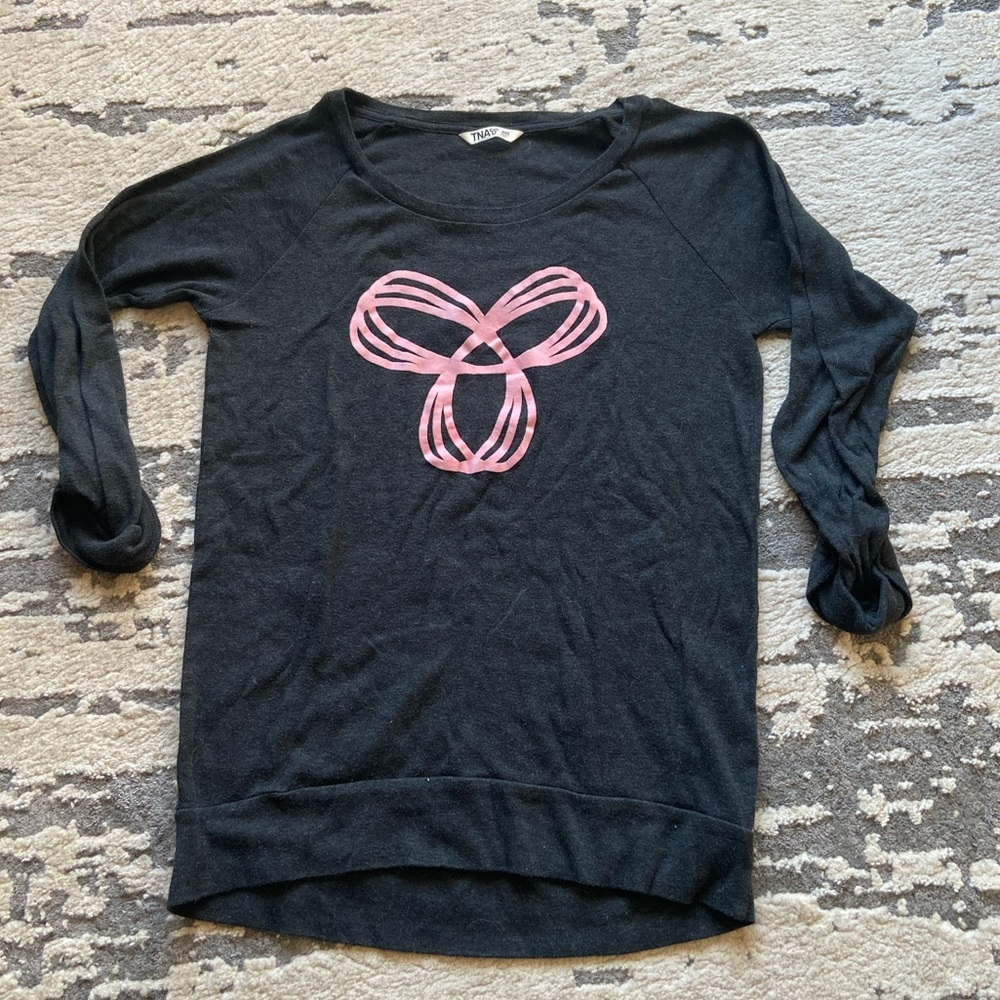 TNA Black 3/4 Sleeve Top